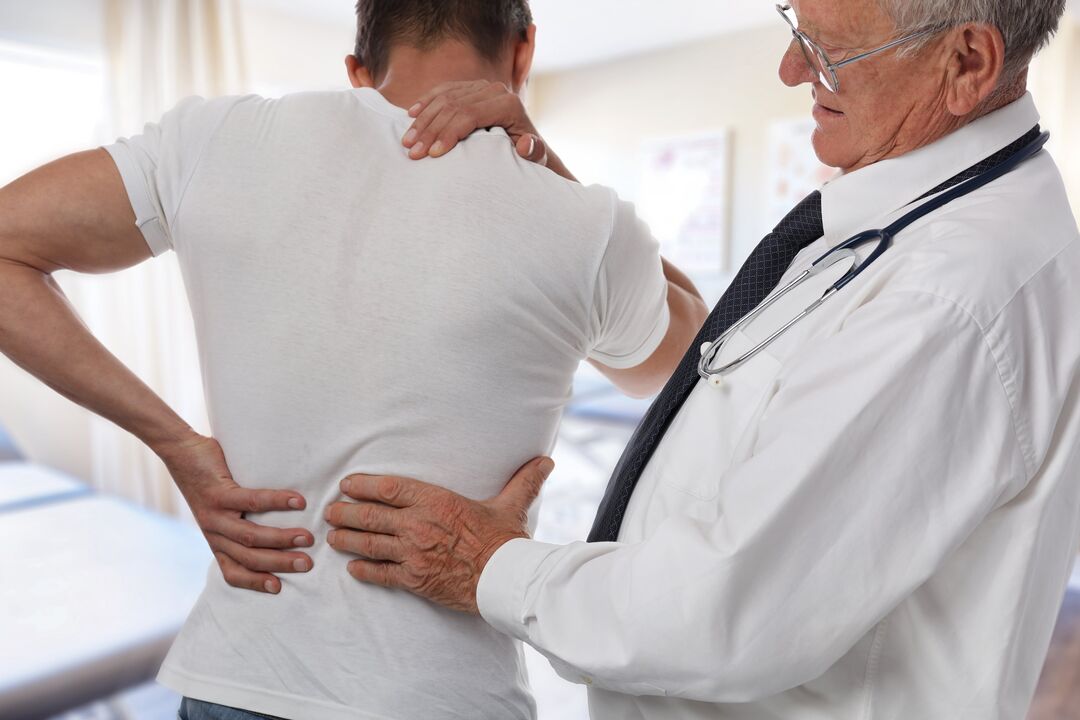 Seeing a doctor for back pain